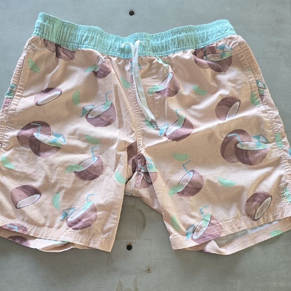 Men's Peach and Mint Athletic Shorts